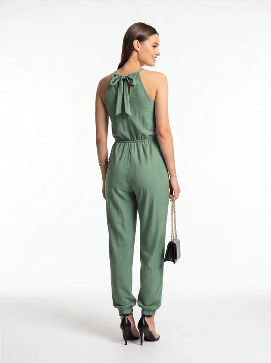 Elegant High-Waist Jumpsuit | Breathable Fabric & Flattering Fit - Jamota