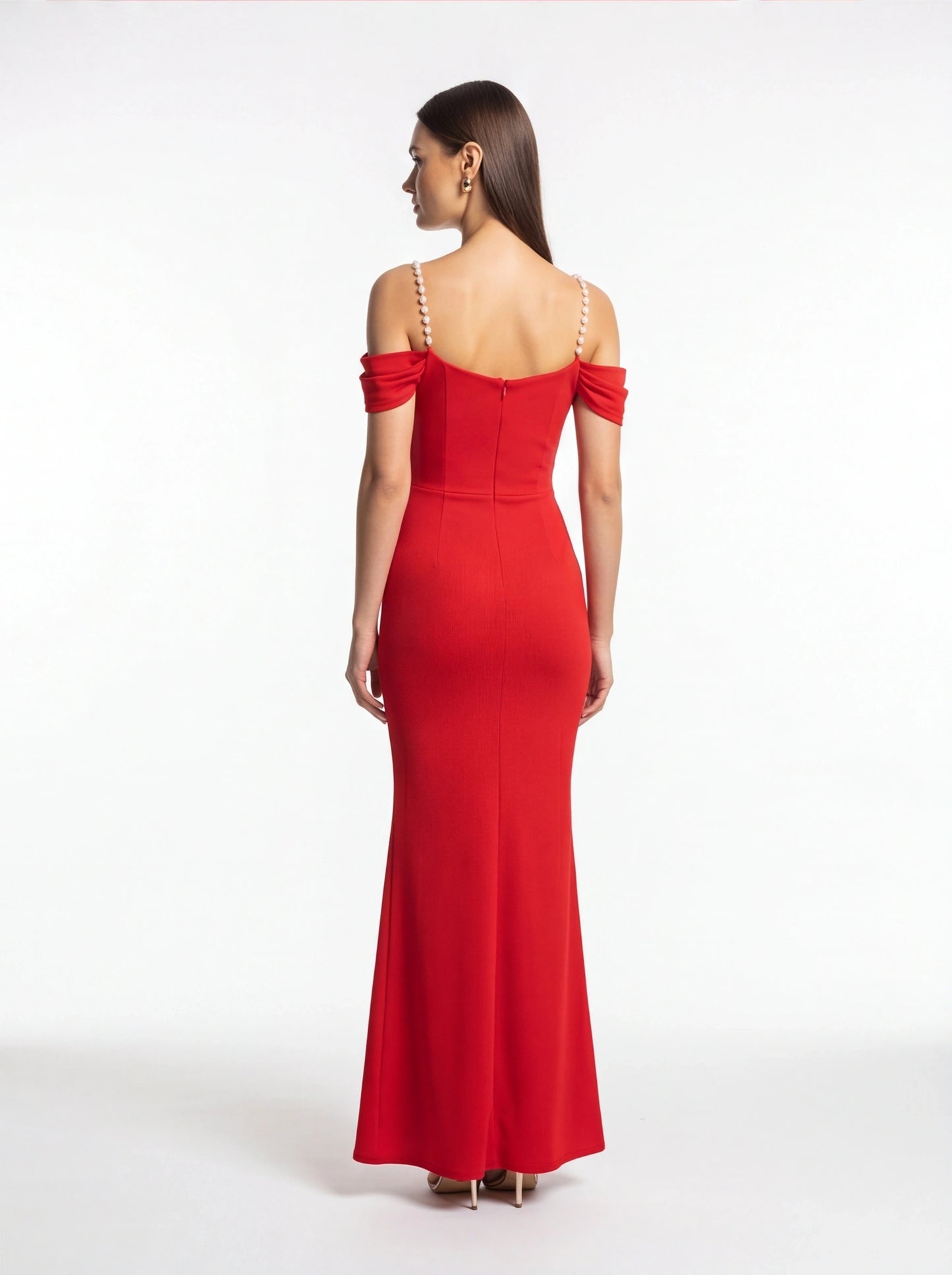 Elegant Bodycon Evening Dress with Sleeveless Design & Midi Length by Jamota Dresses Women's Dresses