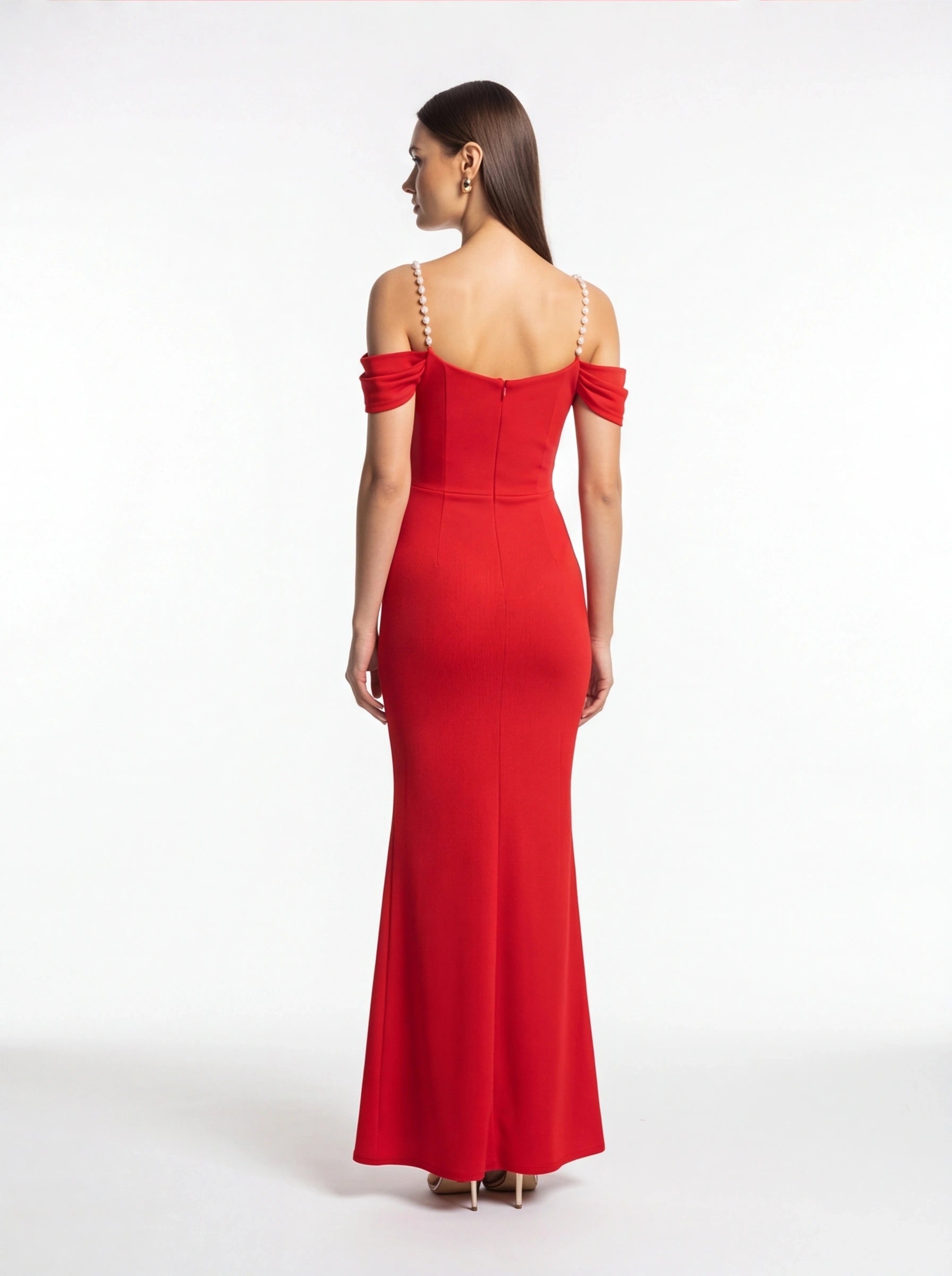 Elegant Bodycon Evening Dress with Sleeveless Design & Midi Length by Jamota Dresses Women's Dresses