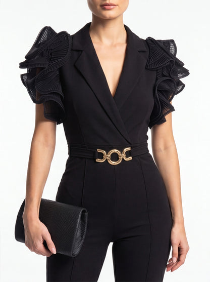 Elegant Chic Flared Jumpsuit for Women | Tailored Fit & Comfortable Fa by Jamota One-Pieces Women’s Jumpsuits & Rompers