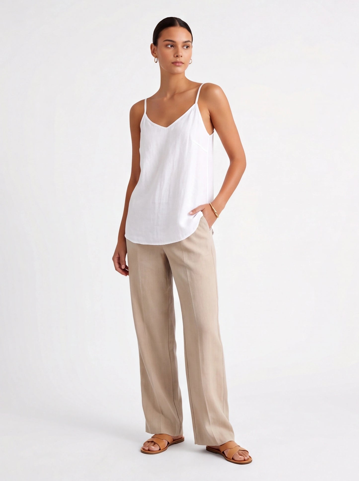 Chic Lightweight Linen Tank Top | Breathable Fabric & Versatile Design
