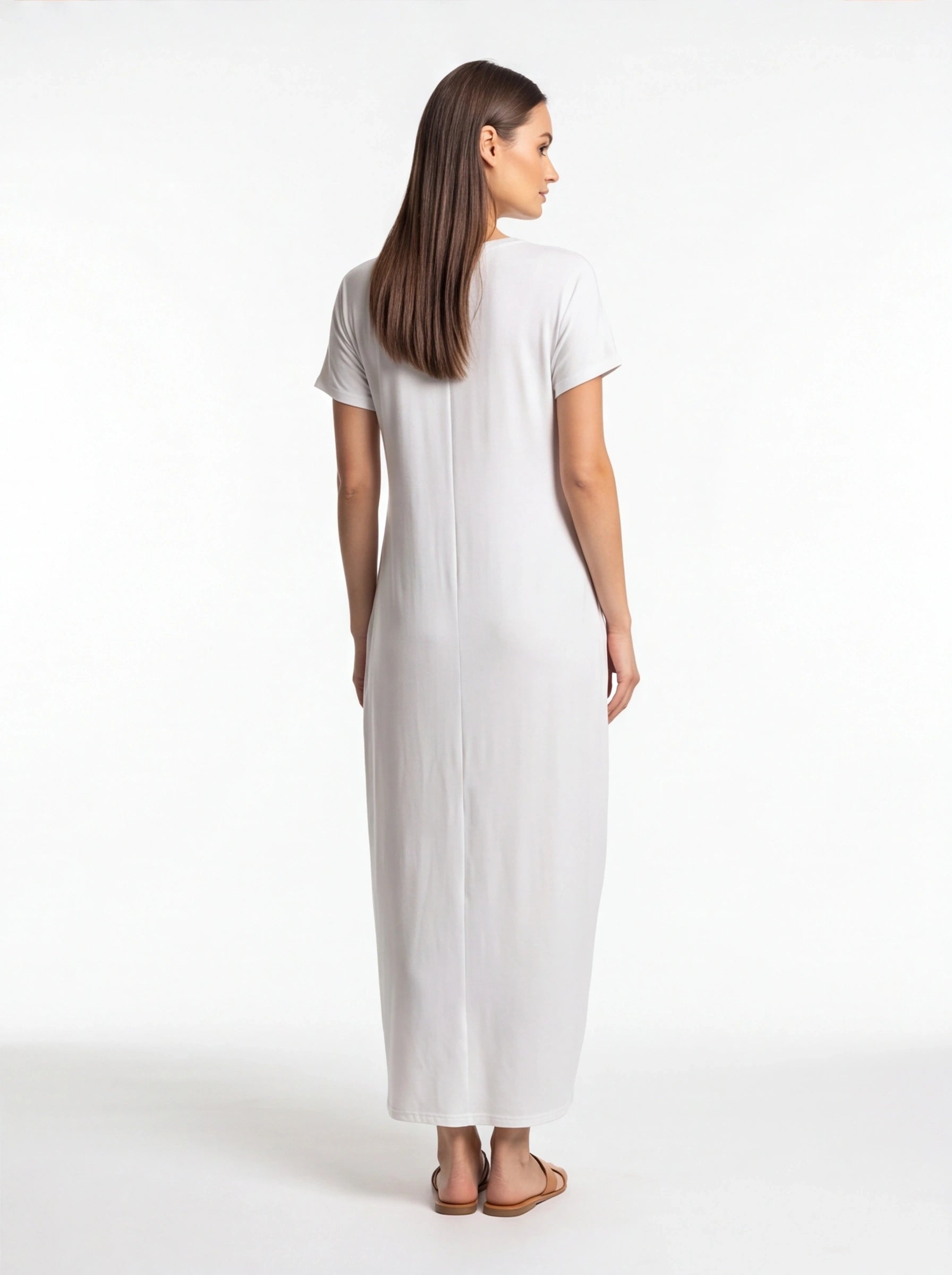 Stylish Relaxed Maxi Dress with Adjustable Straps and Pockets - Jamota