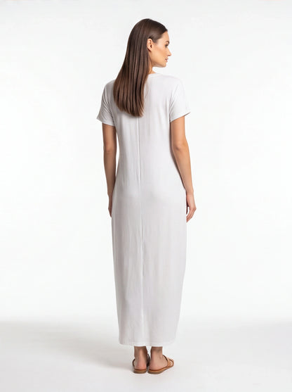 Stylish Relaxed Maxi Dress with Adjustable Straps and Pockets - Jamota