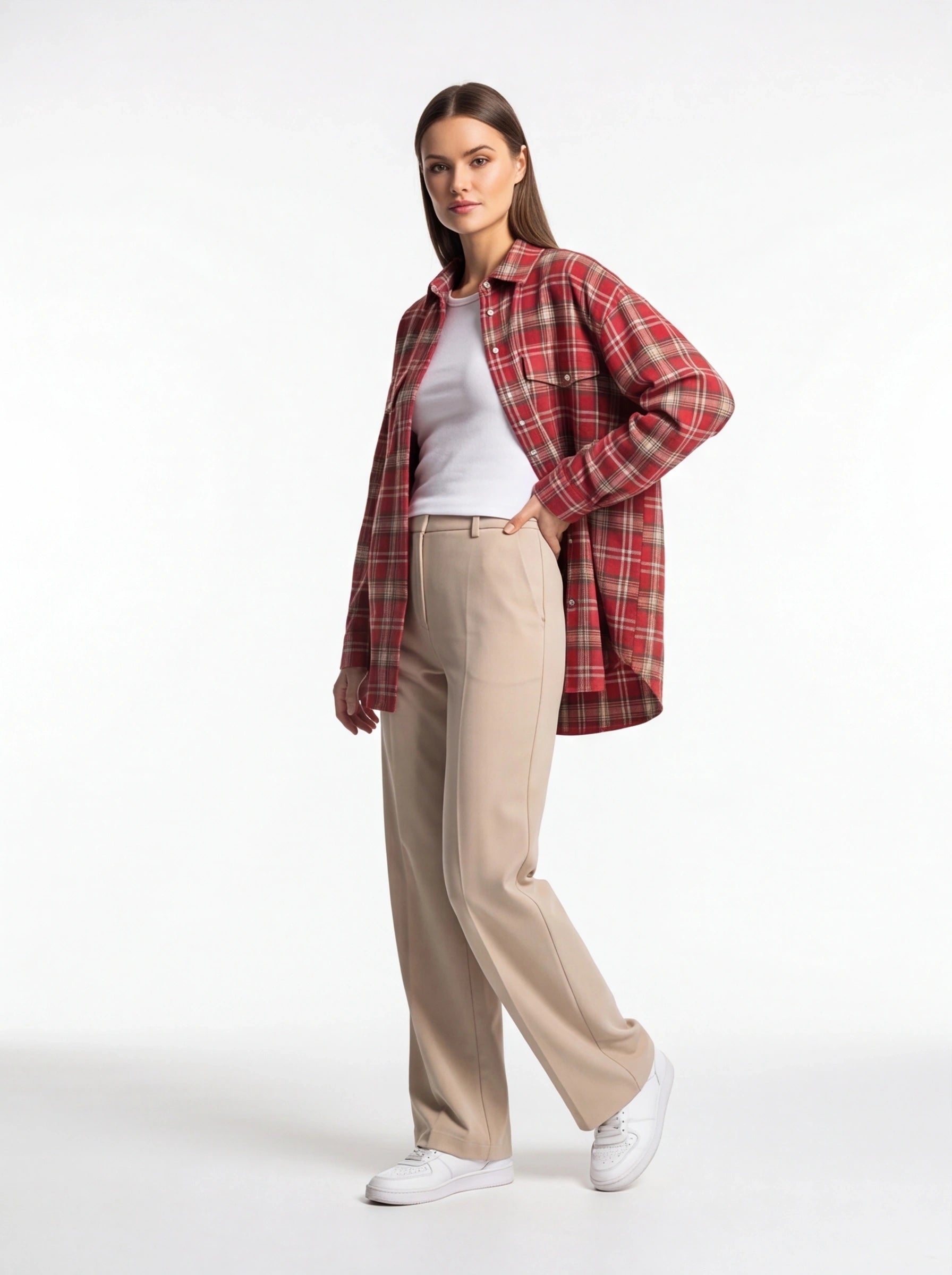 Stylish Relaxed Flannel Overshirt | Soft Fabric & Versatile Design - Jamota