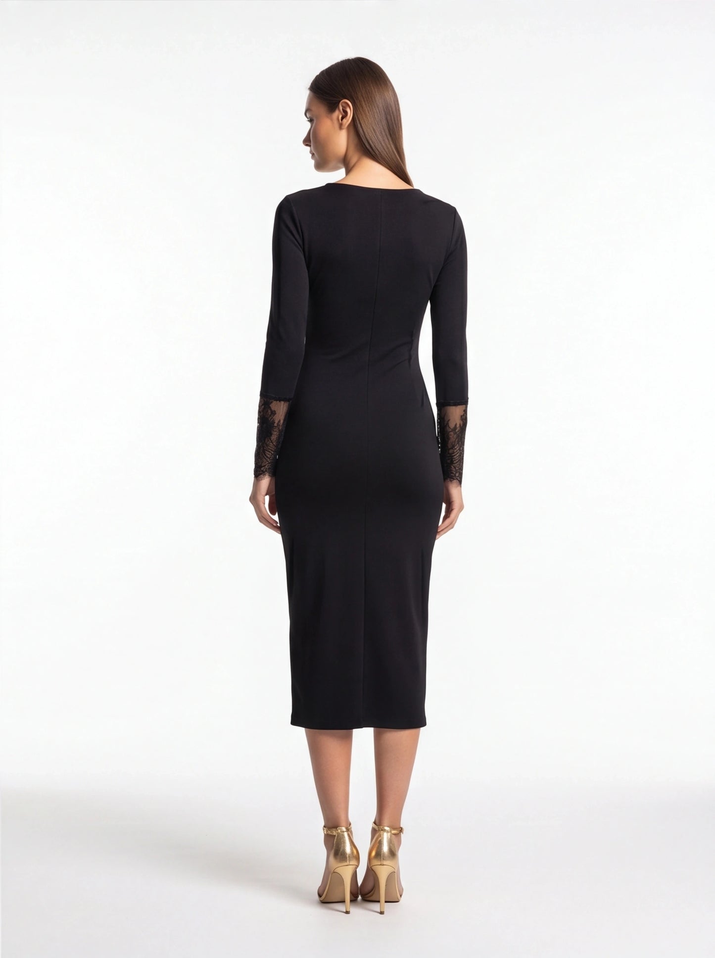 Elegant Chic Evening Dress with Lace Details and Flattering Fit by Jamota Dresses Women’s Dresses