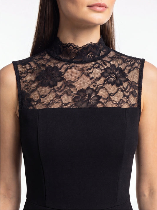Elegant Sleeveless Lace Jumpsuit with Pockets & Adjustable Straps - Jamota