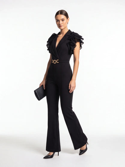 Elegant Chic Flared Jumpsuit for Women | Tailored Fit & Comfortable Fa by Jamota One-Pieces Women’s Jumpsuits & Rompers
