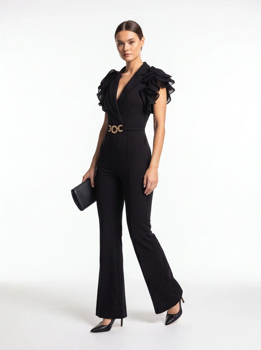 Elegant Chic Flared Jumpsuit for Women | Tailored Fit & Comfortable Fa by Jamota One-Pieces Women’s Jumpsuits & Rompers
