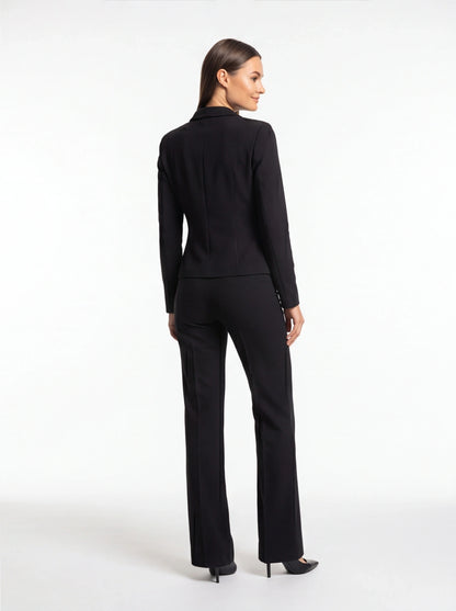 Elegant Black Jumpsuit for Women with Pockets and Adjustable Straps by Jamota One-Pieces Women's Jumpsuits