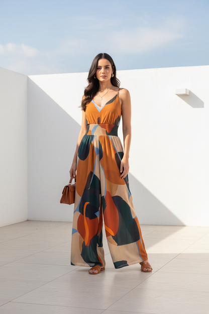 Riviera Backless Wide-Leg Jumpsuit with Pockets - Jamota