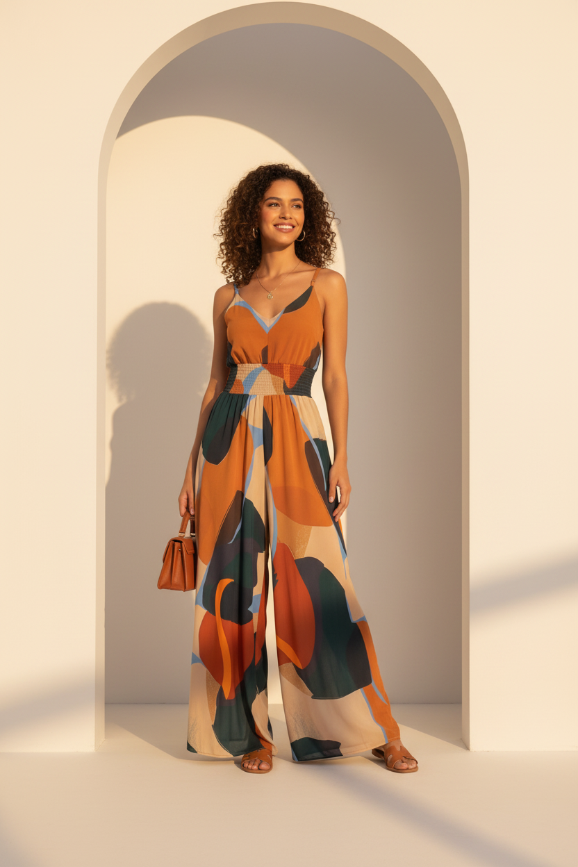 Riviera Backless Wide-Leg Jumpsuit with Pockets - Jamota