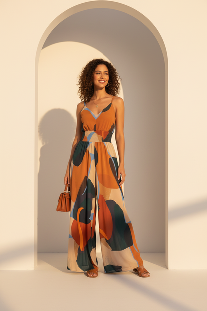 Riviera Backless Wide-Leg Jumpsuit with Pockets - Jamota