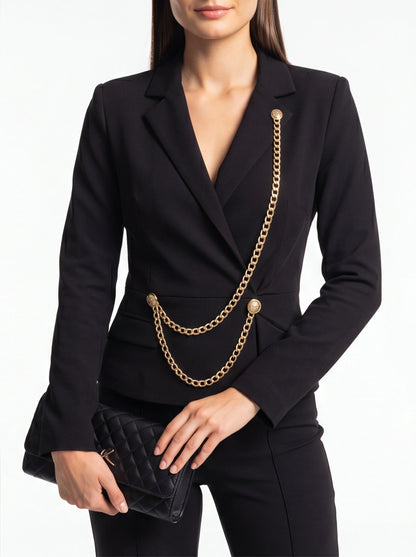 Elegant Black Jumpsuit for Women with Pockets and Adjustable Straps by Jamota One-Pieces Women's Jumpsuits