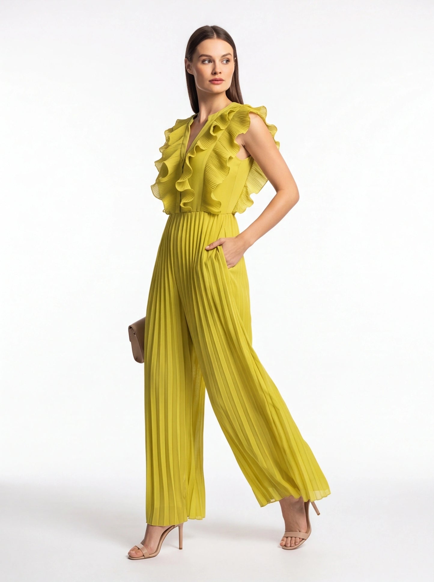 Lightweight Wide-Leg Jumpsuit with Pockets by Jamota One-Pieces Jumpsuits