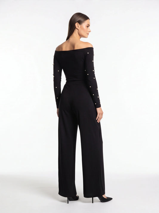 Elegant Black Jumpsuit for Women | Tailored Fit & Versatile Design - Jamota