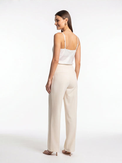 Elegant Silk Cowl Neck Camisole with Adjustable Straps & Luxurious Fin by Jamota Camisoles Camisoles