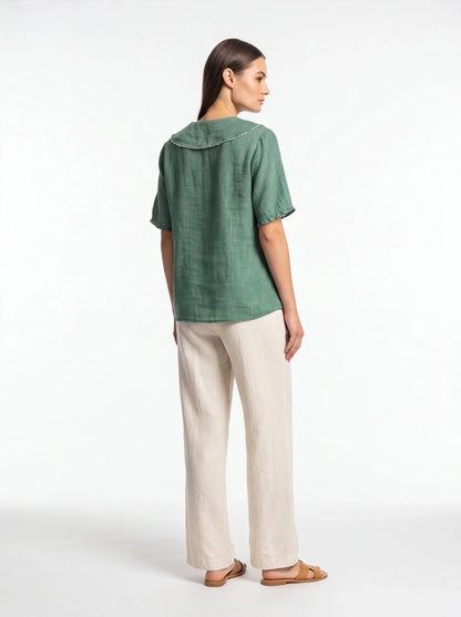 Elegant Airy Summer Blouse with Lightweight Fabric and Breathable Desi