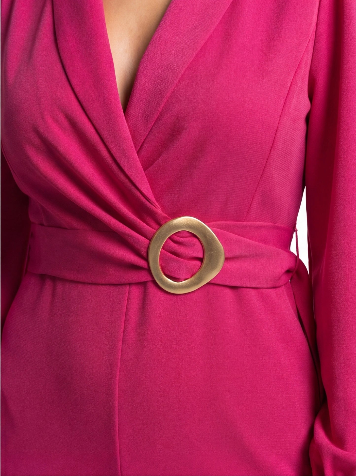 Elegant Wide-Leg Jumpsuit for Women with Pockets & Belted Waist by Jamota One-Pieces Jumpsuits