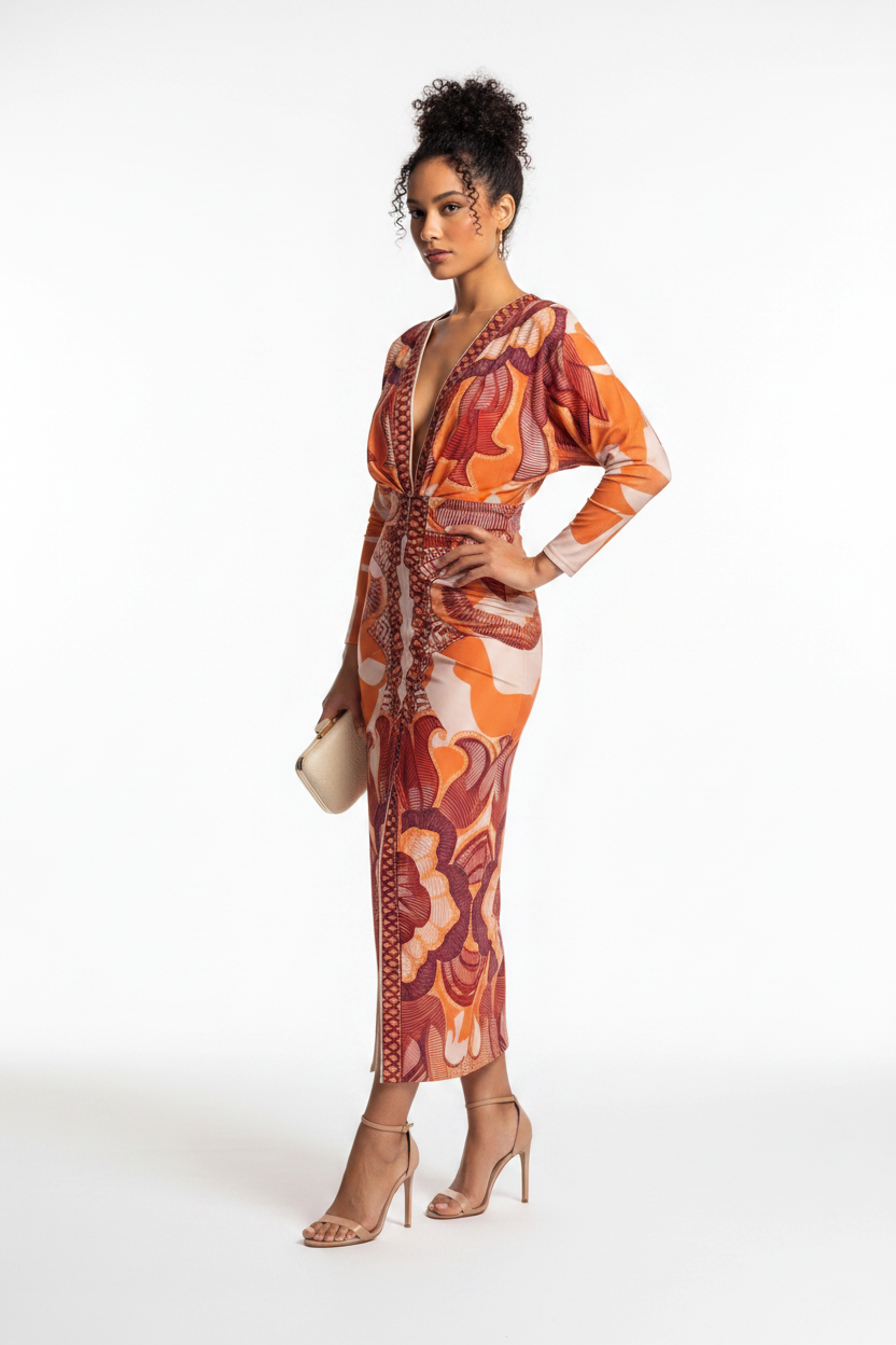 Chic Elegant Bodycon Maxi Dress with Adjustable Straps and Side Slit by Jamota Dresses Maxi Dresses