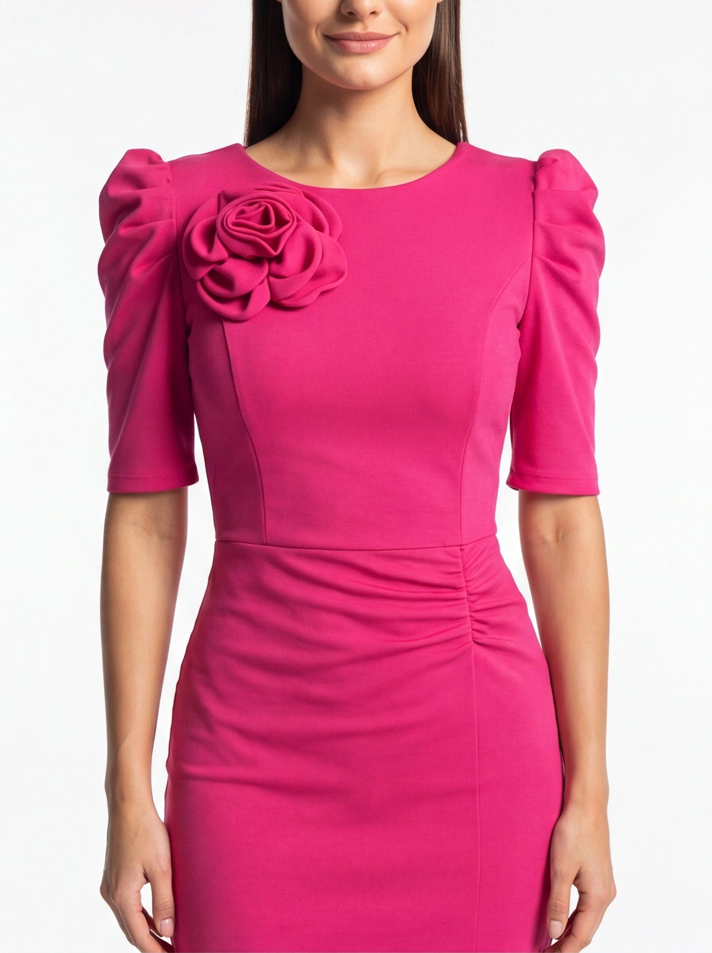 Chic Floral Bodycon Cocktail Dress with Elegant Fit and Stretch Fabric by Jamota Dresses Casual Dresses