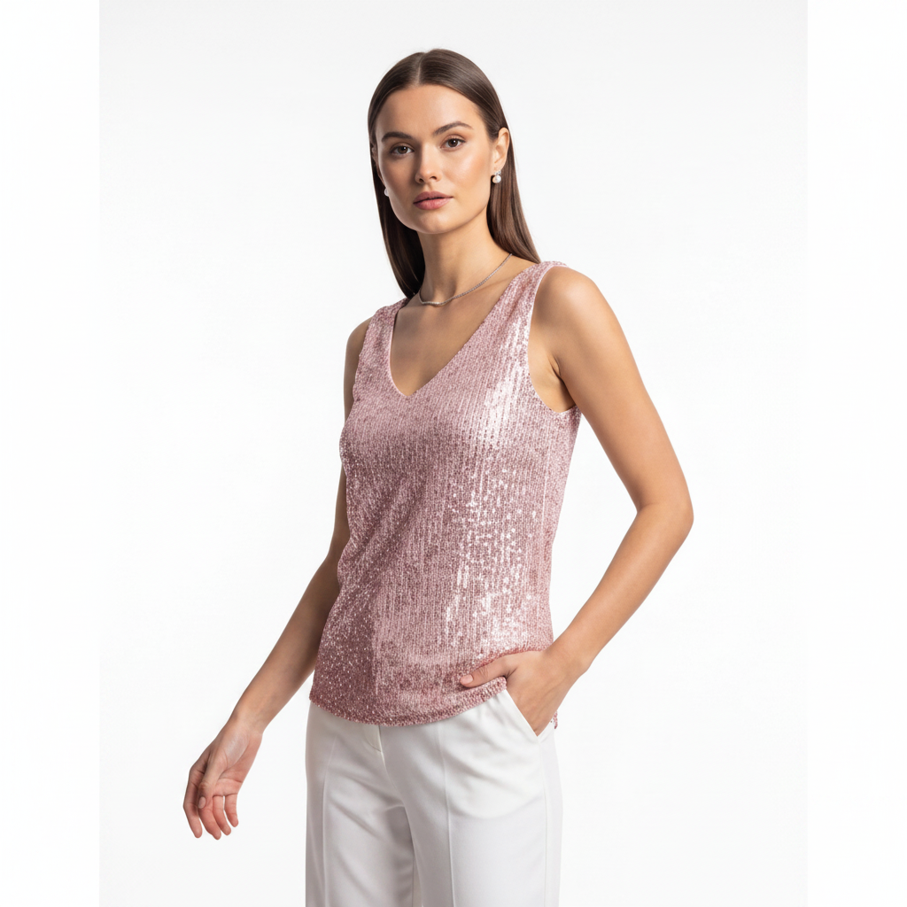 Elegant Shimmering Sequin Top with Comfortable Fit and Stylish Design by Jamota Clothing Tops Women’s Tops
