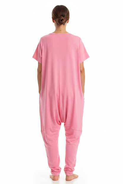 Cozy Casual Jumpsuit for Women with Adjustable Straps and Pockets - Jamota