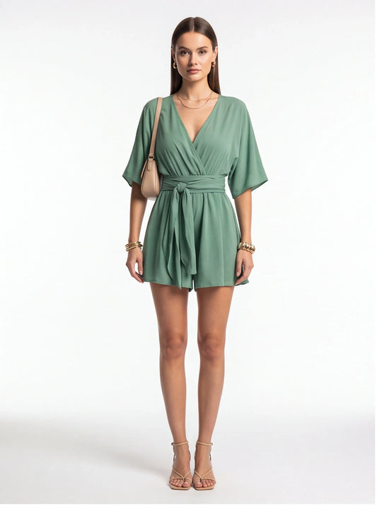 Charming Comfortable Romper with Soft Fabric and Adjustable Straps by Jamota One-Pieces Rompers