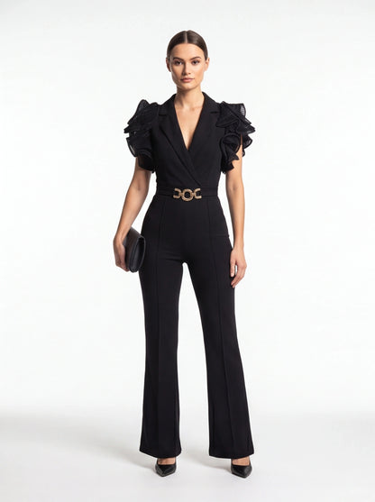 Elegant Chic Flared Jumpsuit for Women | Tailored Fit & Comfortable Fa by Jamota One-Pieces Women’s Jumpsuits & Rompers