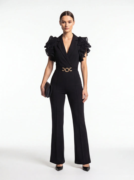 Elegant Chic Flared Jumpsuit for Women | Tailored Fit & Comfortable Fa by Jamota One-Pieces Women’s Jumpsuits & Rompers