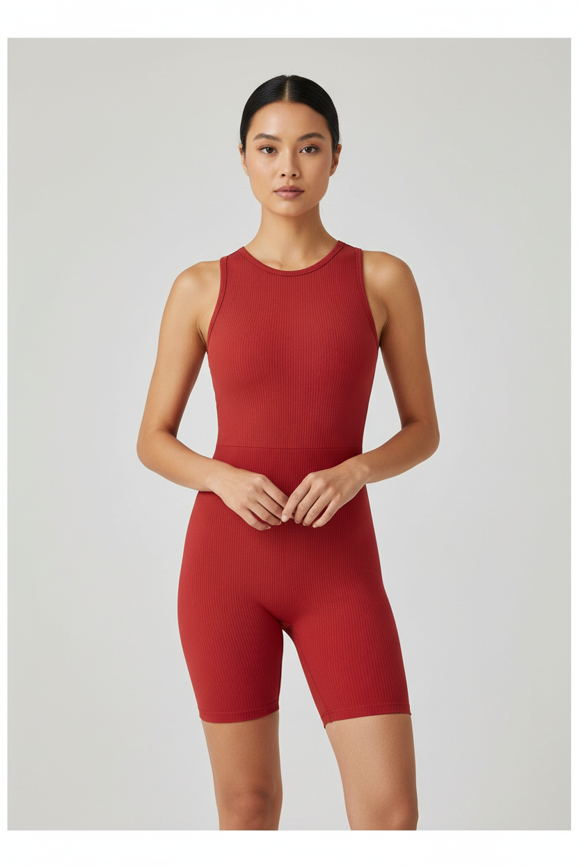 Elegant Comfortable Yoga Romper with Stretch Fabric and Adjustable Str by Jamota Activewear Women's Activewear