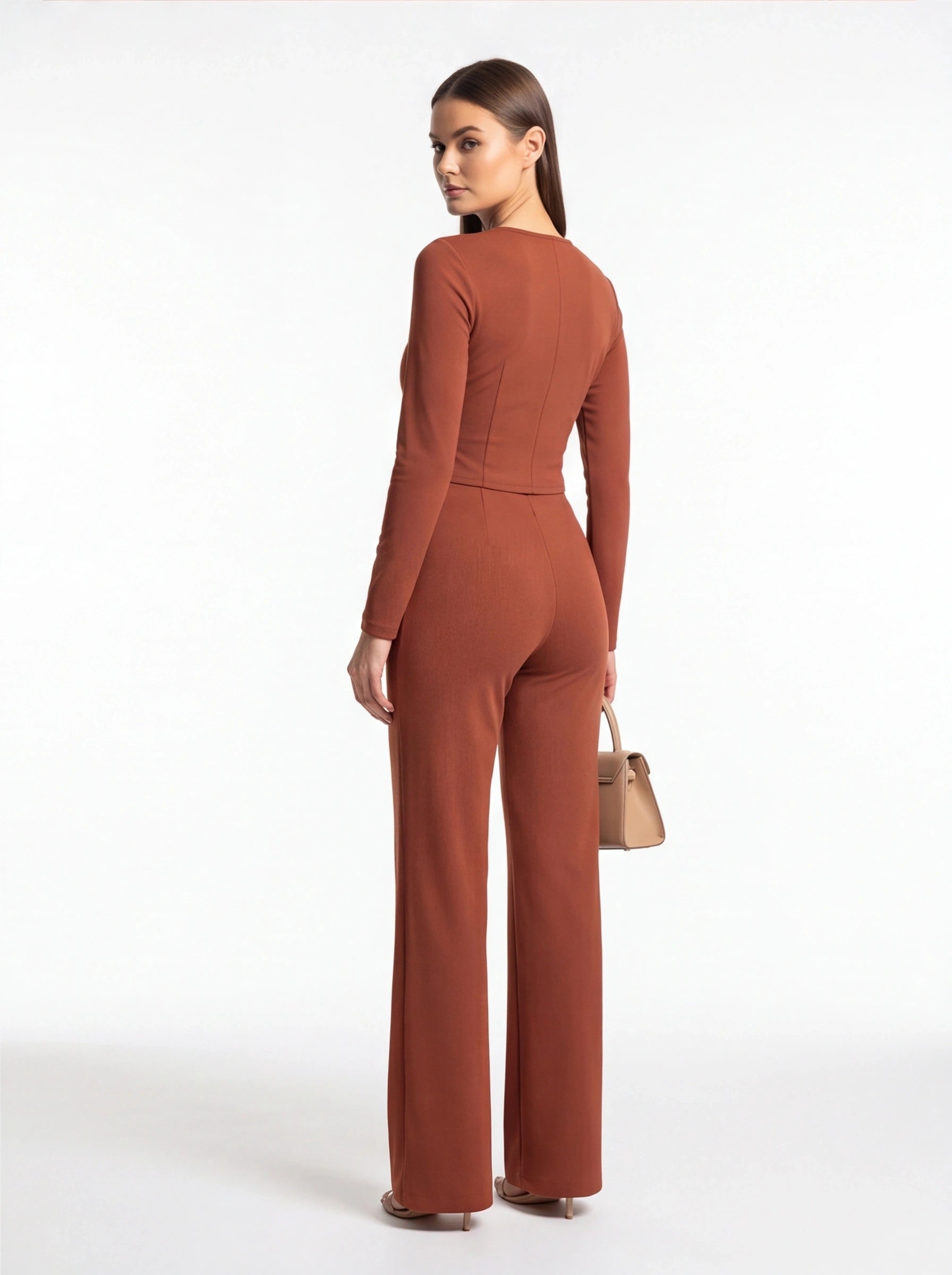 Elegant Stylish Jumpsuit with Pockets & Comfortable Fit for Commuting by Jamota One-Pieces Jumpsuits