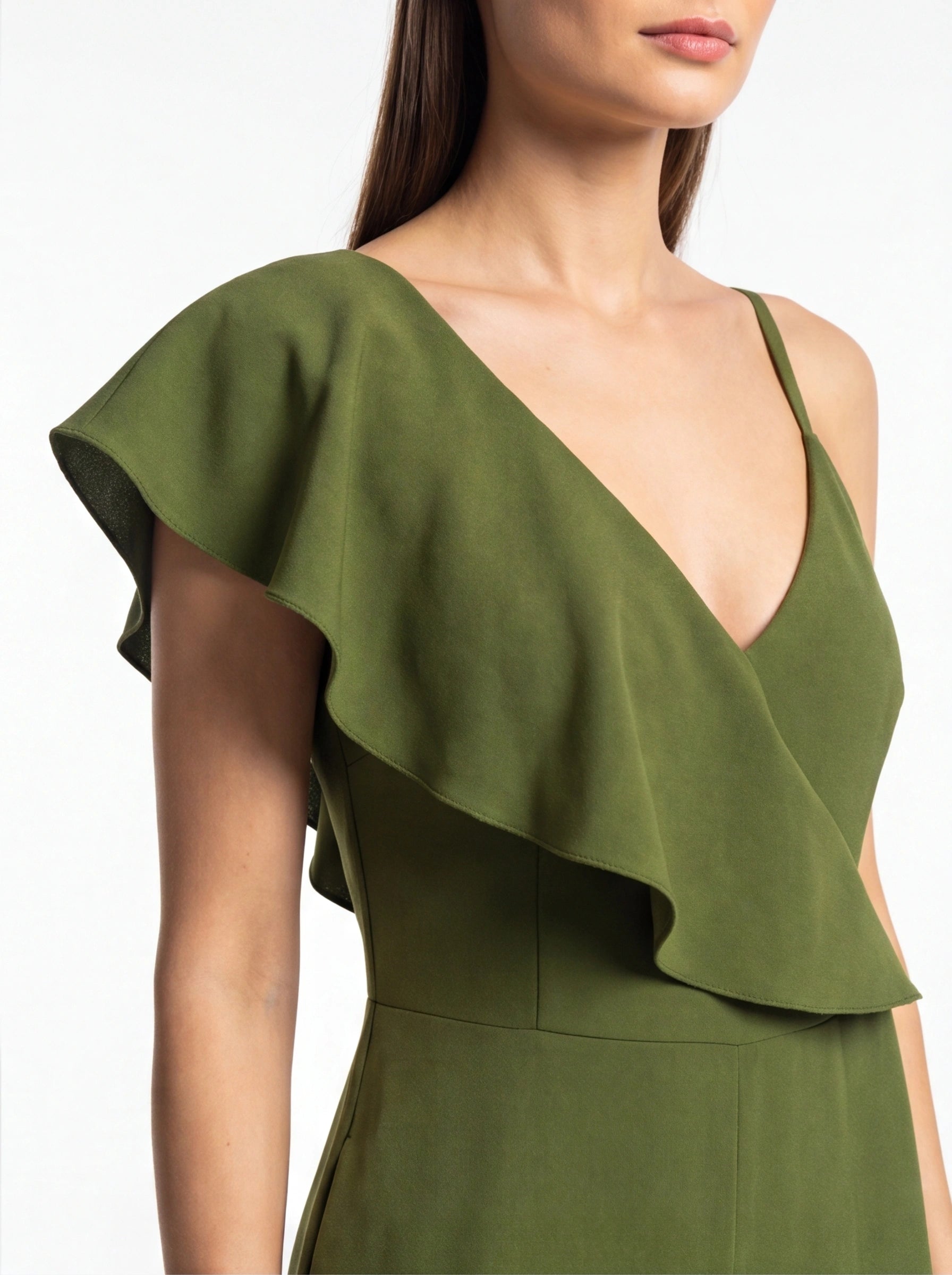 Backless Wide-Leg Jumpsuit with Ruffle Tie Panel - Jamota