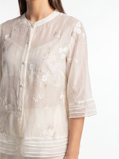 Elegant Floral Women's Top with Lightweight Fabric and Comfortable Fit by Jamota Clothing Tops Women’s Tops