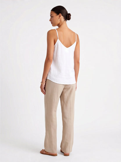 Chic Lightweight Linen Tank Top | Breathable Fabric & Versatile Design
