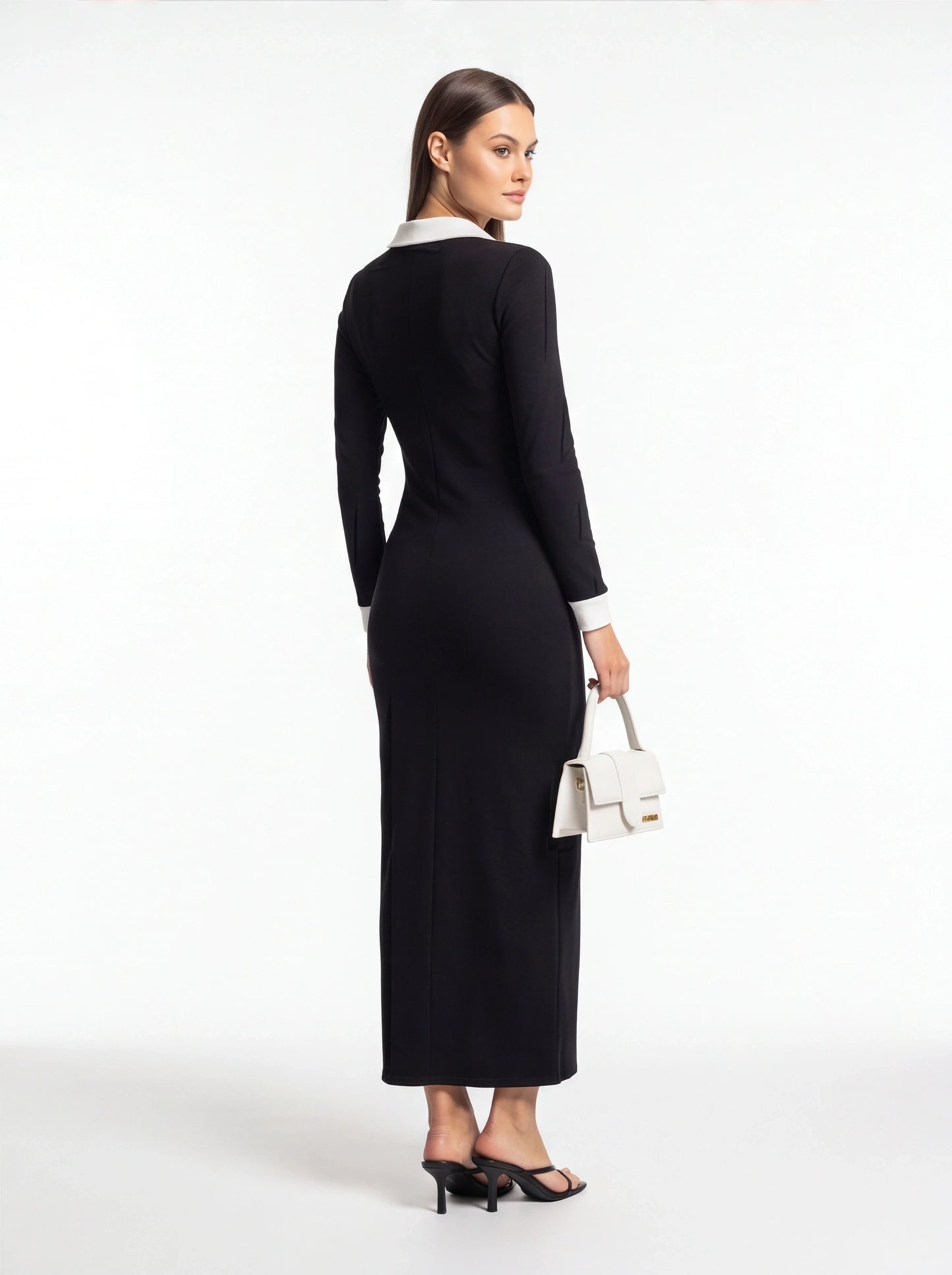 Stylish Slim-Fit Maxi Dress with Pockets & Wrinkle-Resistant Fabric by Jamota Dresses Women's Dresses