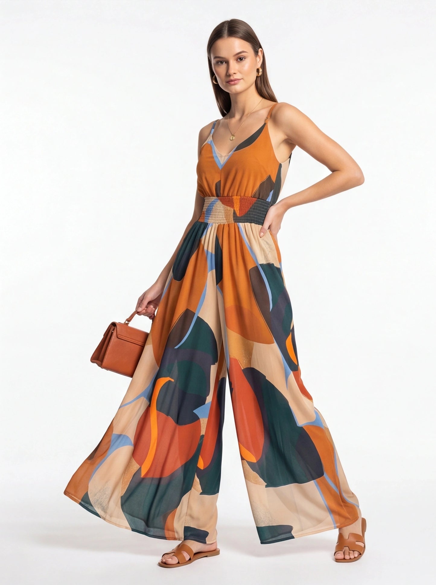 Riviera Backless Wide-Leg Jumpsuit with Pockets - Jamota