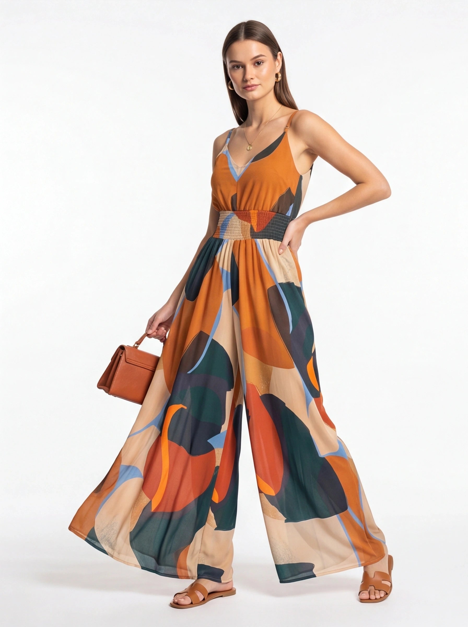 Riviera Backless Wide-Leg Jumpsuit with Pockets - Jamota