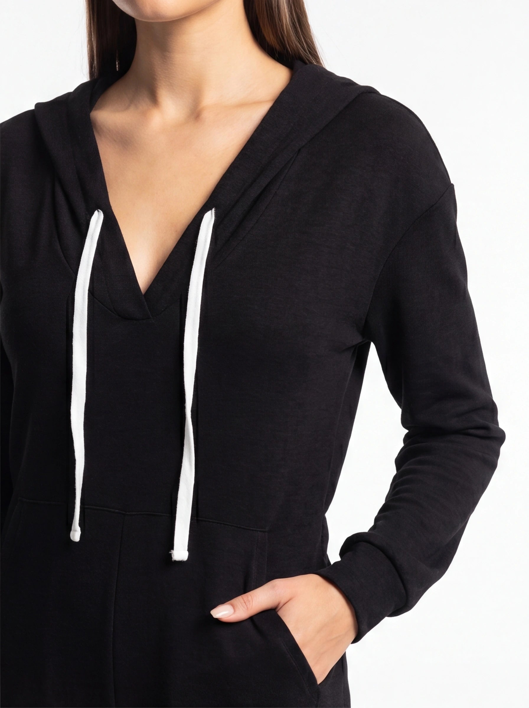 Trendy Hooded Cuffed Jumpsuit for Women | Soft Fabric & Adjustable Wai by Jamota One-Pieces Jumpsuits