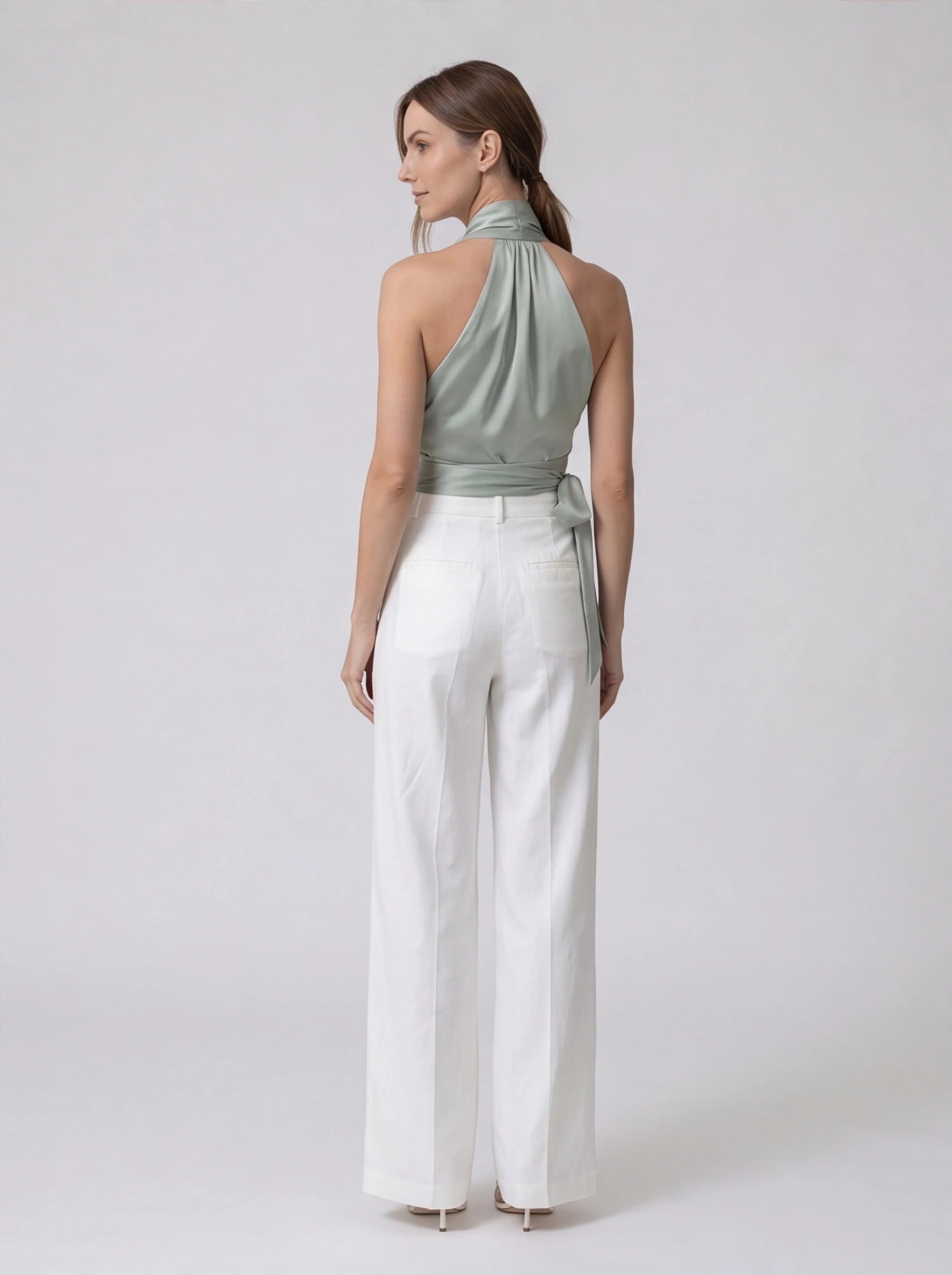 Elegant Minimal Halter Neck Top with Adjustable Straps and Breathable by Jamota Clothing Tops Women's Tops