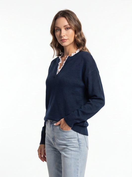 Elegant Feminine Blouse with Soft Fabric and Versatile Design by Jamota Blouses Blouses