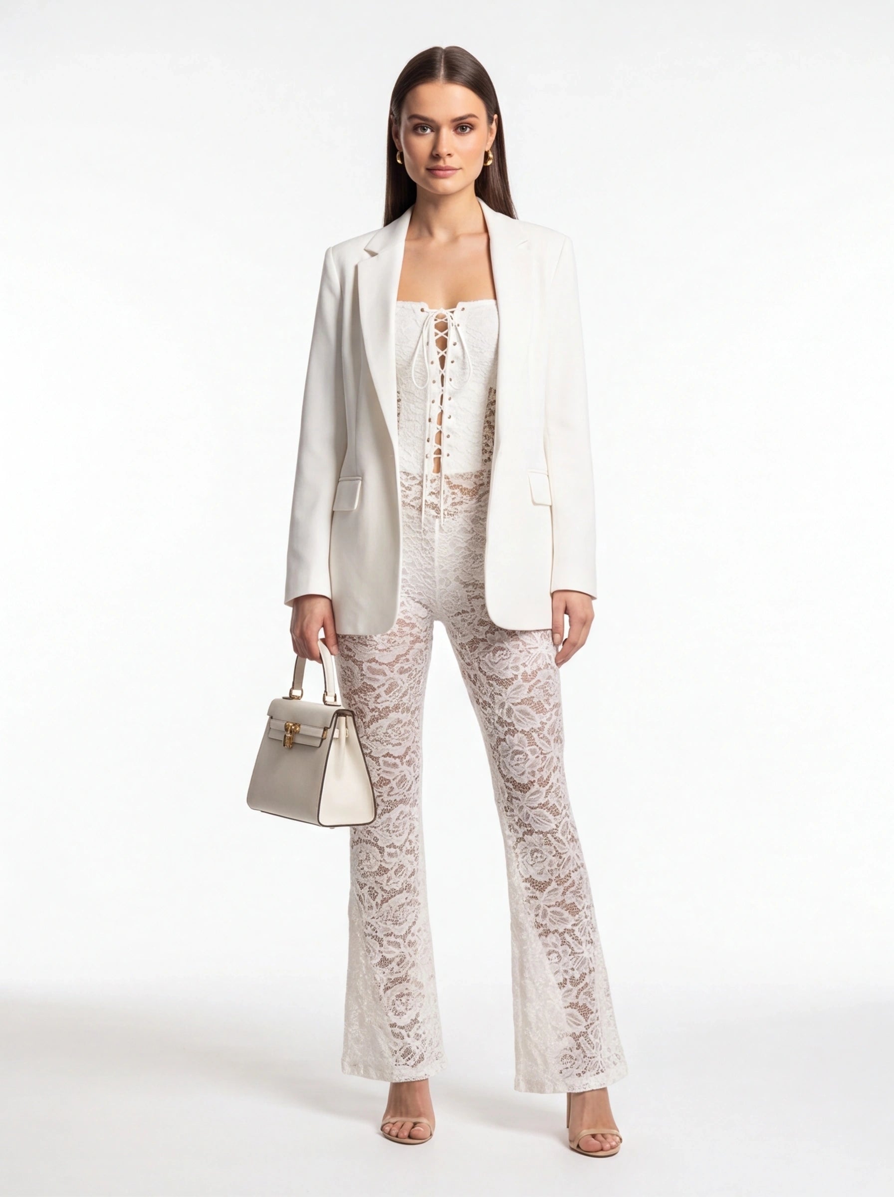 Elegant Sheer Lace Jumpsuit for Women | Stylish & Comfortable Fit by Jamota One-Pieces Jumpsuits