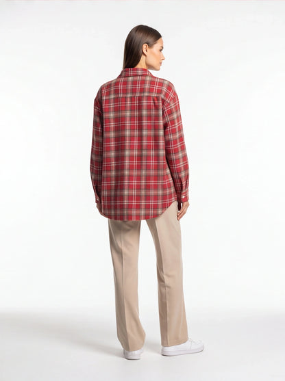 Stylish Relaxed Flannel Overshirt | Soft Fabric & Versatile Design - Jamota