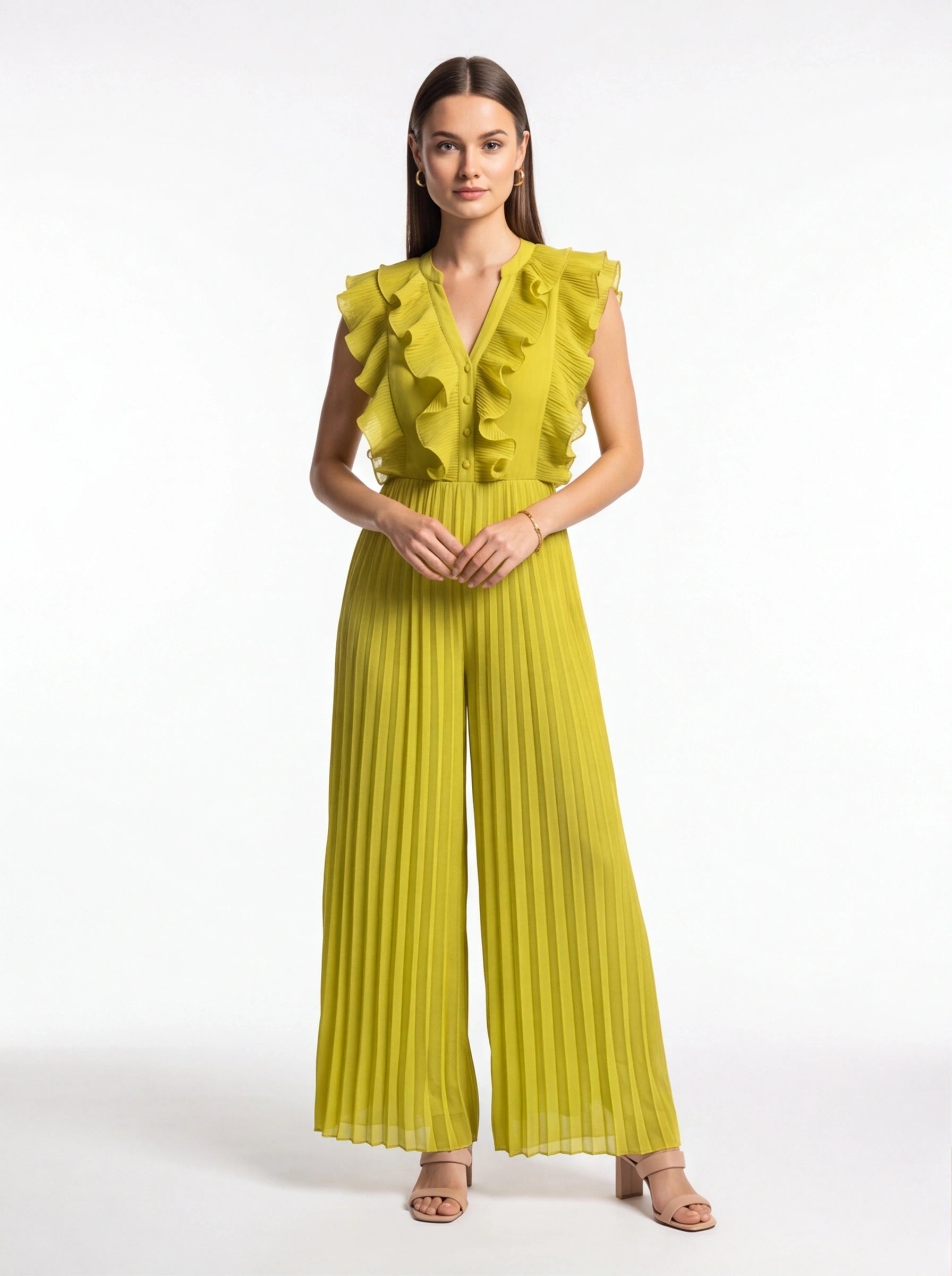 Lightweight Wide-Leg Jumpsuit with Pockets by Jamota One-Pieces Jumpsuits