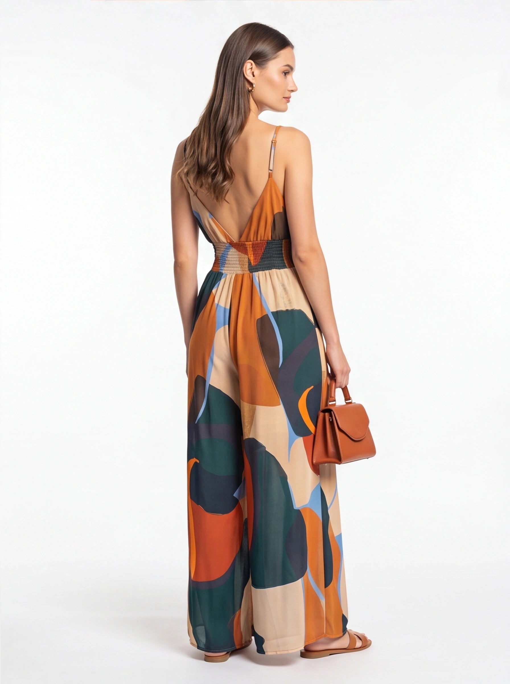 Riviera Backless Wide-Leg Jumpsuit with Pockets - Jamota