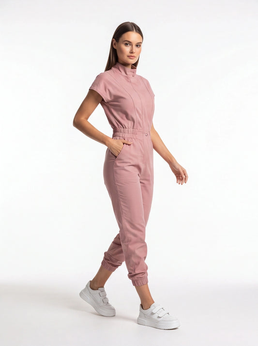 Elegant Soft Women's Jumpsuit with Pockets and Adjustable Straps - Jamota