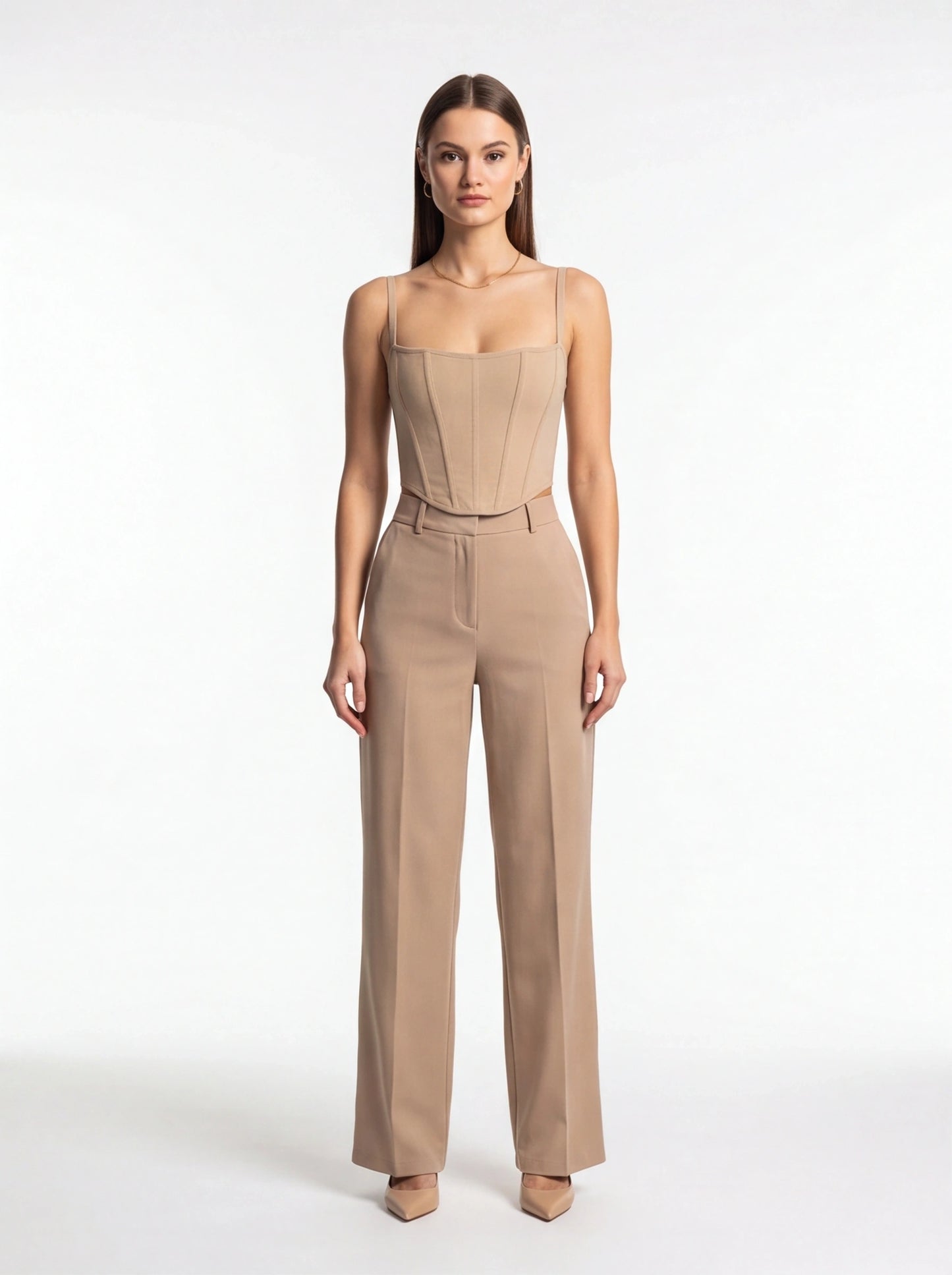 Strapless Sculpted Corset Top with Structured Support - Jamota