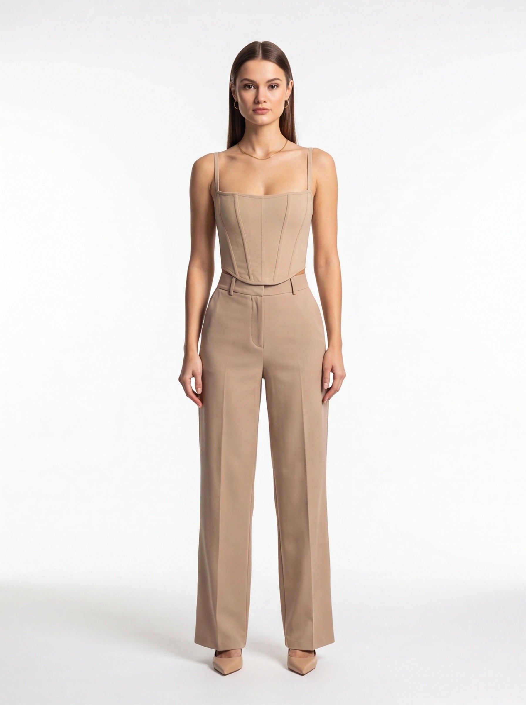 Strapless Sculpted Corset Top with Structured Support - Jamota