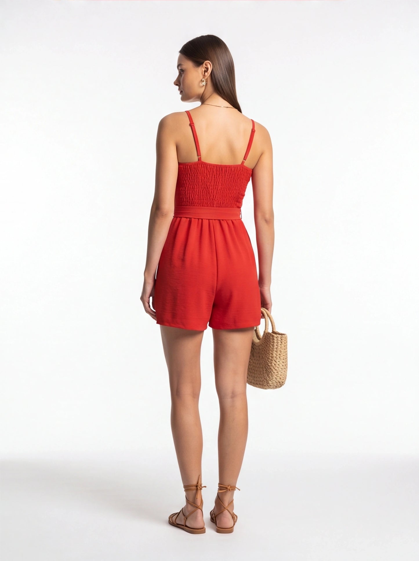 Stylish Casual Summer Romper with Pockets and Adjustable Straps by Jamota One-Pieces Rompers