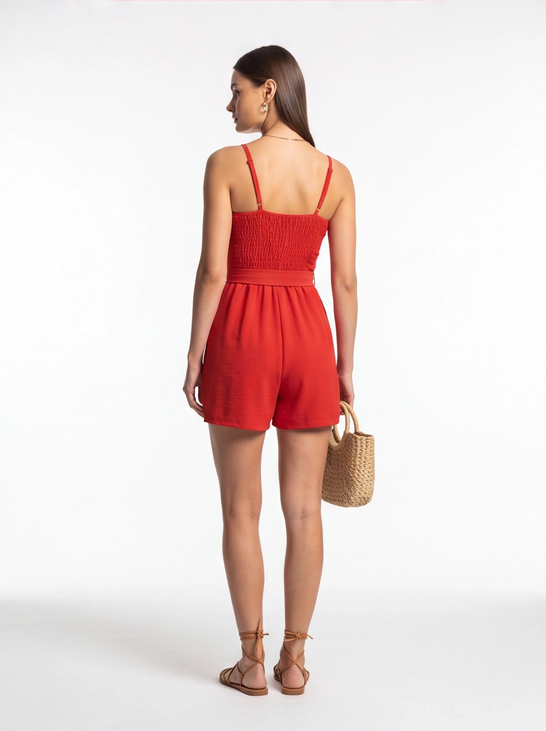 Stylish Casual Summer Romper with Pockets and Adjustable Straps by Jamota One-Pieces Rompers