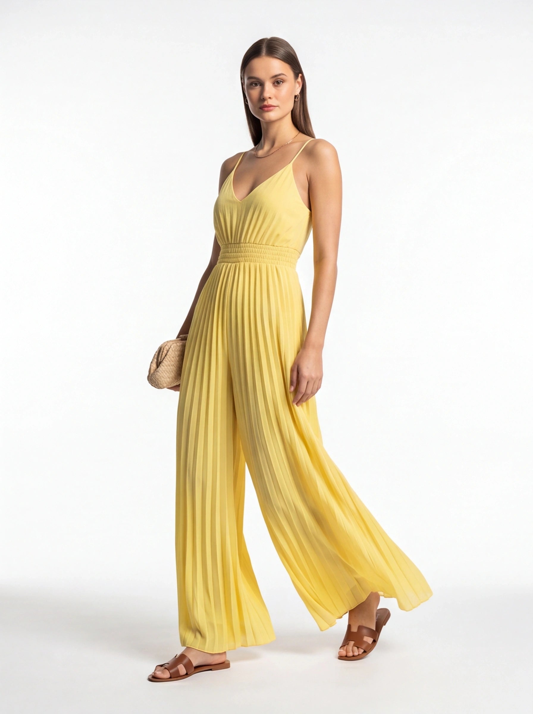 Elegant Airy Wide Leg Jumpsuit for Women | Lightweight & Versatile by Jamota One-Pieces Jumpsuits